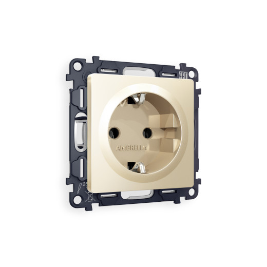 MA606010 Комплект механизма электрической розетки ALFA Шампань с/з на винтовых зажимах QUANT (AP6060, VM141)