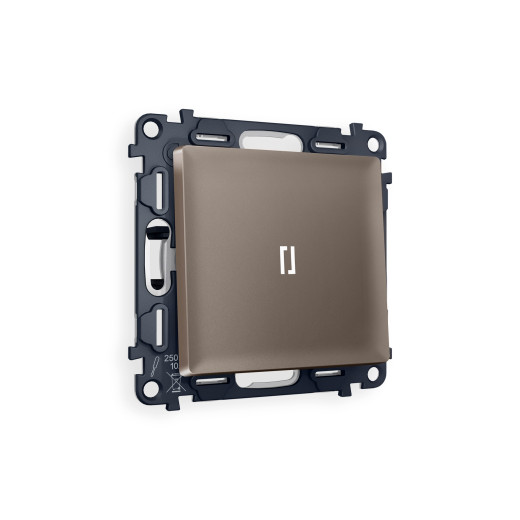 MA632035 Комплект механизма 1-кл проходного выключателя с подсветкой 5600K ALFA Темная бронза матовый QUANT (AP6320, VM105, G25W)
