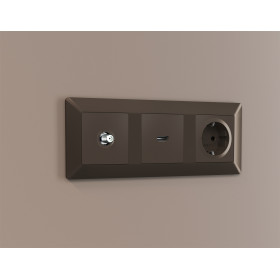 MA643050 Комплект механизма TV розетки SAT 5-2400MHz 3.5dB ALFA Темная бронза матовый QUANT (AP6430, VM215)