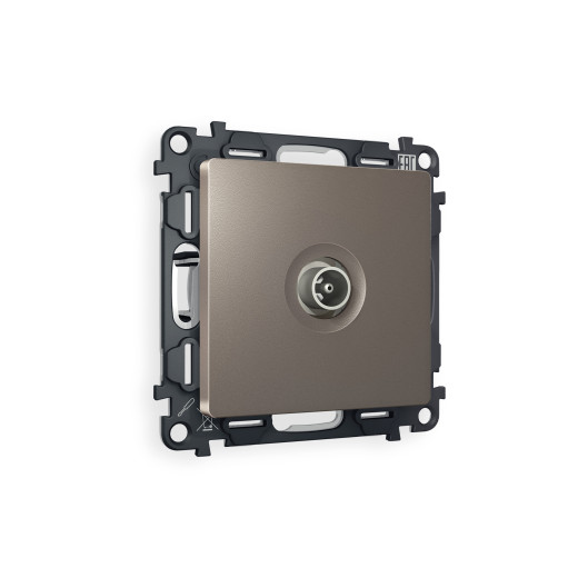 MA643010 Комплект механизма TV розетки оконечной ALFA Темная бронза матовый 50-870 MHz 1dB QUANT (AP6430, VM202)