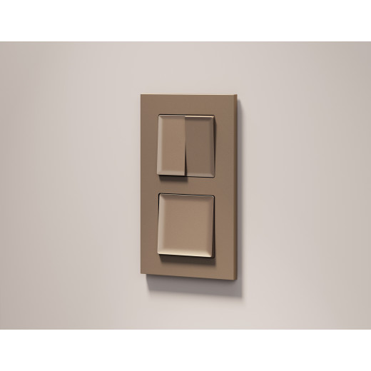 MA633020 Комплект механизма 2-кл выключателя ALFA Темная бронза матовый QUANT (AP6330, VM120)