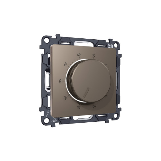 MA635710 Комплект механизма терморегулятора с датчиком для теплого пола с подсветкой 16A-250V ALFA Темная бронза матовый QUANT (AP6357, VM1381)