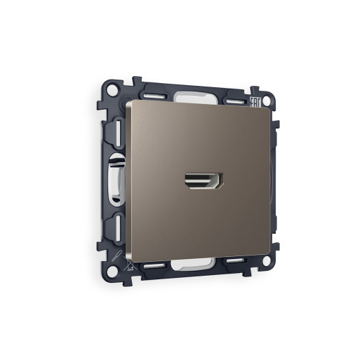 MA644010 Комплект механизма розетки HDMI 2.0 ALFA Темная бронза матовый 40V/500mA 2.0GHz 5-18Gbit/s QUANT (AP6440, VM222)