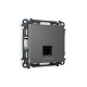 MA662010 Комплект механизма компьютерной розетки ALFA Антрацит серый RJ-45(8P8C) CAT6 с шторкой QUANT (AP6620, VM188)