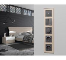 MA653010 Комплект механизма 2-кл выключателя ALFA Антрацит серый QUANT (AP6530, VM115)