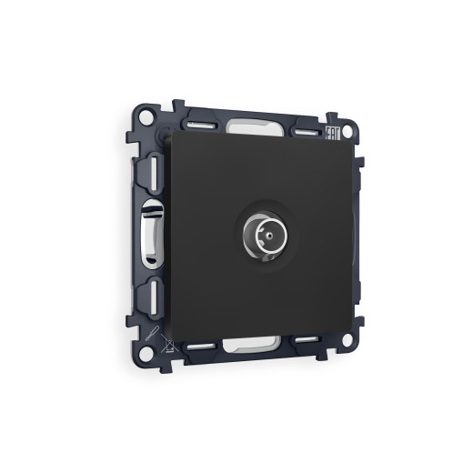 MA813010 Комплект механизма TV розетки оконечной ALFA Черный матовый 50-870 MHz 1dB QUANT (AP8130, VM202)