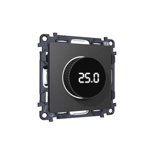 MA905810 Комплект мех-ма термор-ра с цифровым дисплеем с подсветкой и датчиком для теплого пола ALFA Графит мягкое касание QUANT (AP9058, VM1385)