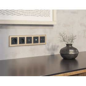 MA913005 Комплект механизма TV розетки оконечной экранированной 5-1000MHz 3dB ALFA Графит мягкое касание QUANT (AP9130, VM199)