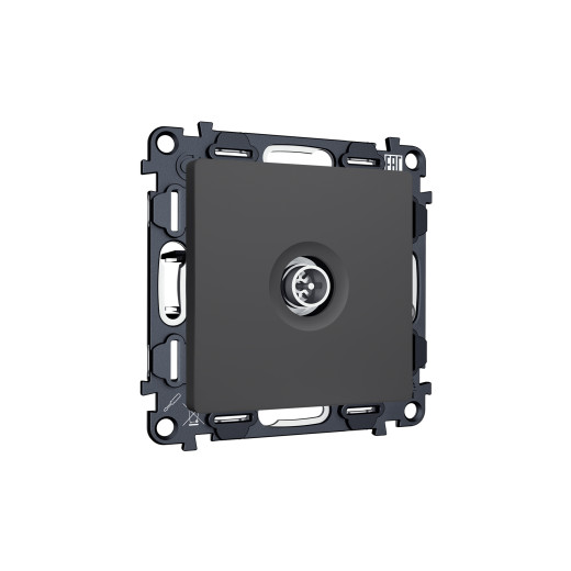 MA913005 Комплект механизма TV розетки оконечной экранированной 5-1000MHz 3dB ALFA Графит мягкое касание QUANT (AP9130, VM199)