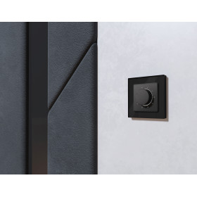 MA905710 Комплект механизма терморегулятора с датчиком для теплого пола с подсветкой 16A-250V ALFA Графит мягкое касание QUANT (AP9057, VM1381)