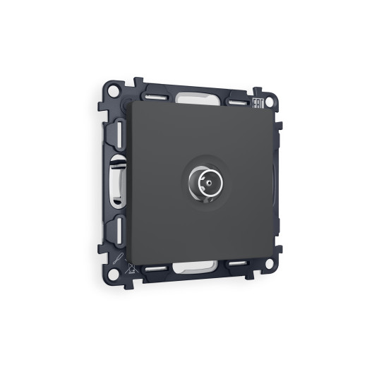 MA913010 Комплект механизма TV розетки оконечной ALFA Графит мягкое касание 50-870 MHz 1dB QUANT (AP9130, VM202)