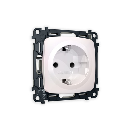 MO207010 Комплект механизма электрической розетки OMEGA Жемчуг с/з с шторками QUANT (OP2070, VM141)