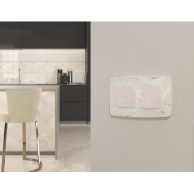 MO203030 Комплект механизма 2-клавишного перекрестного выключателя 10A-250V OMEGA Жемчуг QUANT (OP2030, VM125)