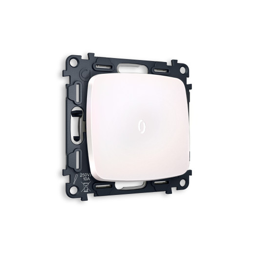 MO202035 Комплект механизма 1-кл проходного выключателя с подсветкой 5600K OMEGA Жемчуг QUANT (OP2020, VM105, G25W)