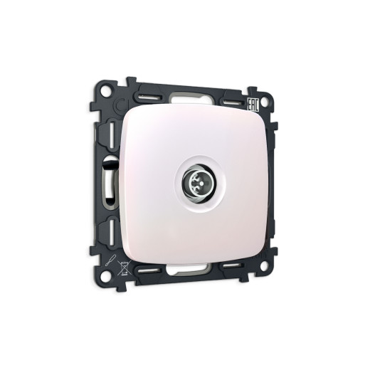 MO213005 Комплект механизма TV розетки оконечной экранированной 5-1000MHz 3dB OMEGA Жемчуг QUANT (OP2130, VM199)