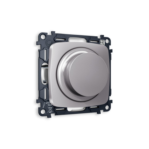 MO505510 Комплект механизма светорегулятора универсального OMEGA Сталь матовый 25-600W/LED 5-300W QUANT (OP5055, VM136)