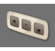 MO642005 Комплект мех-ма компьютерной розетки RJ-45 экранированной с автоматической защитной шторкой OMEGA Темная бронза матовый QUANT (OP6420, VM185)