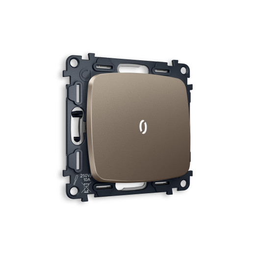 MO632035 Комплект механизма 1-кл проходного выключателя с подсветкой 5600K OMEGA Темная бронза матовый QUANT (OP6320, VM105, G25W)