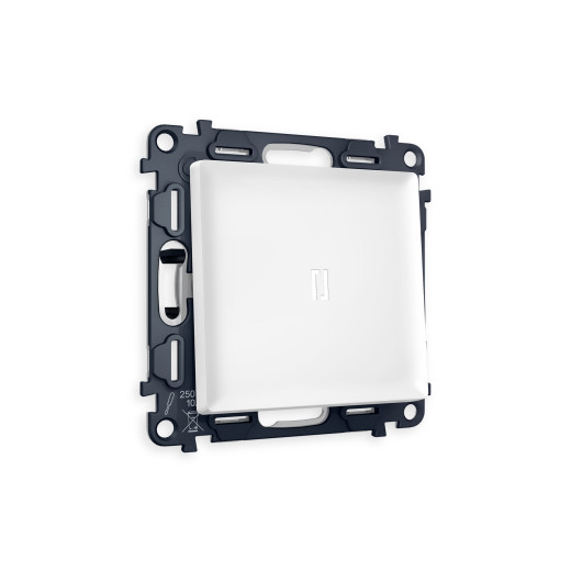 MA122035 Комплект механизма 1-кл проходного выключателя с подсветкой 5600K ALFA Белый матовый QUANT (AP1220, VM105, G25W)