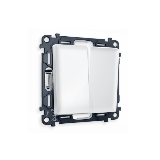 MA123010 Комплект механизма 2-кл выключателя ALFA Белый матовый QUANT (AP1230, VM115)