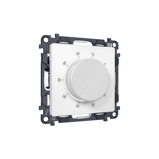 MA125710 Комплект механизма терморегулятора с датчиком для теплого пола с подсветкой 16A-250V ALFA Белый матовый QUANT (AP1257, VM1381)