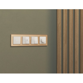 MA125510 Комплект механизма светорегулятора универсального ALFA Белый матовый 25-600W/LED 5-300W QUANT (AP1255, VM136)