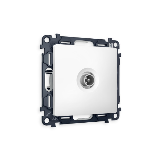 MA133010 Комплект механизма TV розетки оконечной ALFA Белый матовый 50-870 MHz 1dB QUANT (AP1330, VM202)