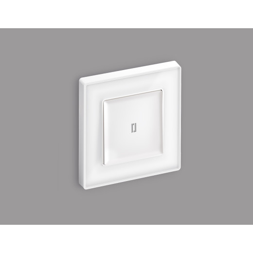 MA122020 Комплект механизма 1-кл выключателя с подсветкой10000K ALFA Белый матовый QUANT (AP1220, VM101, G17B)