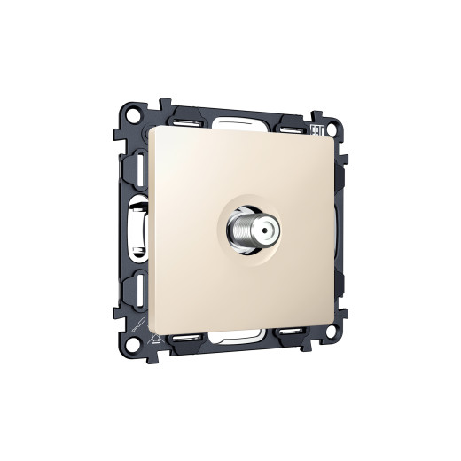 MA333050 Комплект механизма TV розетки SAT 5-2400MHz 3.5dB ALFA Бежевый матовый QUANT (AP3330, VM215)