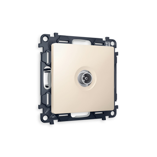 MA333010 Комплект механизма TV розетки оконечной ALFA Бежевый матовый 50-870 MHz 1dB QUANT (AP3330, VM202)