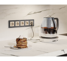 MA329010 Комплект механизма электрической розетки ALFA Бежевый матовый 2USB A+A 18W (быстрая зарядка) с/з QUANT (AP3290, VM155)