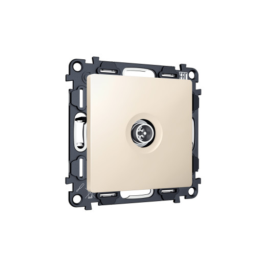 MA333005 Комплект механизма TV розетки оконечной экранированной 5-1000MHz 3dB ALFA Бежевый матовый QUANT (AP3330, VM199)