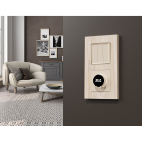 MA325810 Комплект механизма терморегулятора с цифровым дисплеем с подсветкой и датчиком для теплого пола ALFA Бежевый матовый QUANT (AP3258, VM1385)