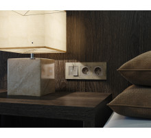 MA366010 Комплект механизма электрической розетки ALFA Серо-бежевый матовый с/з на винтовых зажимах QUANT (AP3660, VM141)