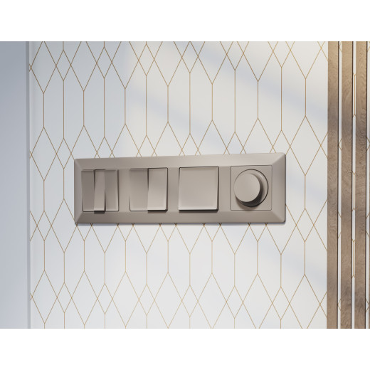 MA363030 Комплект механизма 2-клавишного перекрестного выключателя 10A-250V ALFA Серо-бежевый матовый QUANT (AP3630, VM125)