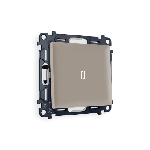MA362035 Комплект механизма 1-кл проходного выключателя с подсветкой 5600K ALFA Серо-бежевый матовый QUANT (AP3620, VM105, G25W)