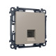 MA372005 Комплект мех-ма компьютерной розетки RJ-45 экранированной с автоматической защитной шторкой ALFA Серо-бежевый матовый QUANT (AP3720, VM185)