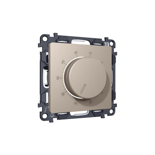 MA365710 Комплект механизма терморегулятора с датчиком для теплого пола с подсветкой 16A-250V ALFA Серо-бежевый матовый QUANT (AP3657, VM1381)