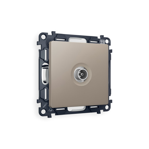 MA373010 Комплект механизма TV розетки оконечной ALFA Серо-бежевый матовый 50-870 MHz 1dB QUANT (AP3730, VM202)