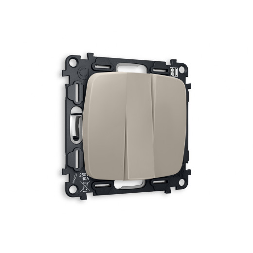 MO365010 Комплект механизма 3-кл выключателя OMEGA Серо-бежевый матовый QUANT (OP3650, VM133)