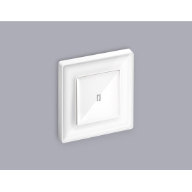 AP1020 Лицевая панель ALFA (Белый глянец) для 1-кл выключателей с подсветкой QUANT