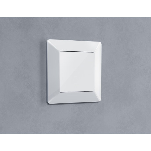 AP1160 Лицевая панель ALFA (Белый глянец) заглушка для суппорта QUANT