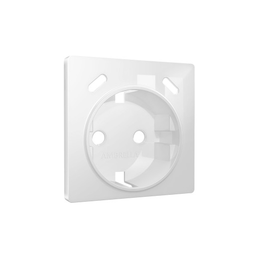 AP1105 Лицевая панель ALFA (Белый глянец) для электрической розетки с/з со шторками 2USB C+C QUANT