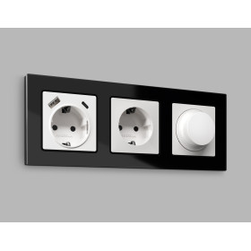 AP1055 Лицевая панель ALFA (Белый глянец) для светорегулятора универсального QUANT