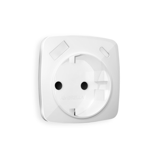 OP1100 Лицевая панель OMEGA (Белый глянец) для электрической розетки с/з со шторками 2USB A+C QUANT