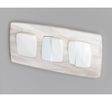 OP1010 Лицевая панель OMEGA (Белый глянец) для 1-кл выключателей QUANT