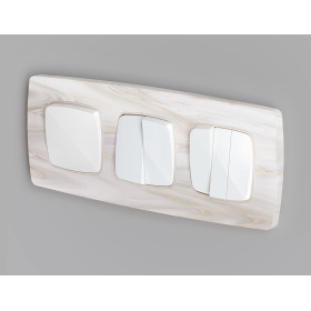 OP1010 Лицевая панель OMEGA (Белый глянец) для 1-кл выключателей QUANT