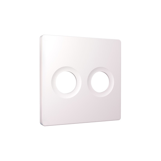 AP2133 Лицевая панель ALFA (Жемчуг) для TV двойной розетки QUANT