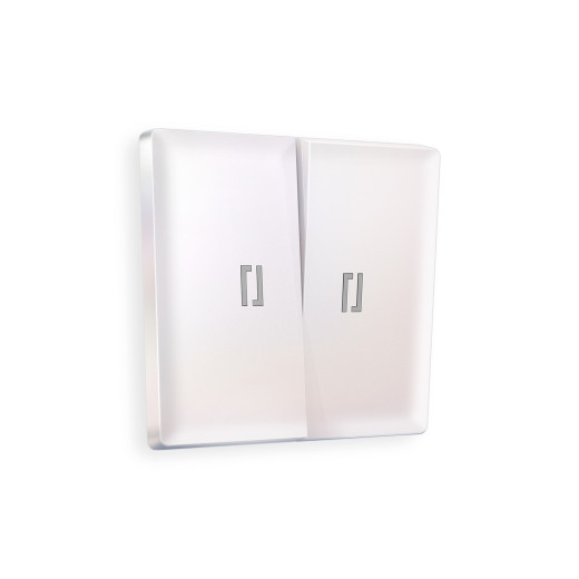 AP2040 Лицевая панель ALFA (Жемчуг) для 2-кл выключателей с подсветкой QUANT