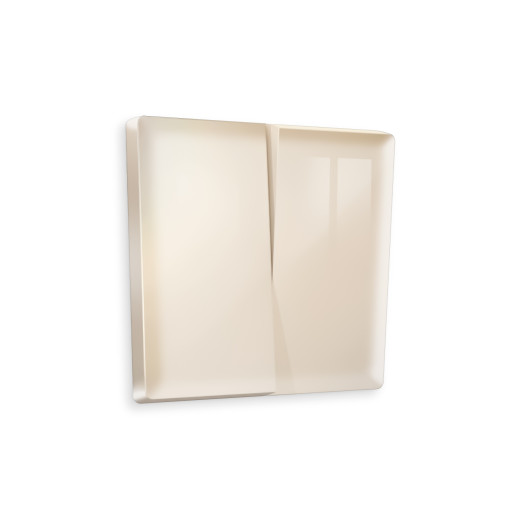 AP3030 Лицевая панель ALFA (Бежевый глянец) для 2-кл выключателей QUANT